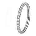 thumbnail image 1 of Titanium Nose Rings, Hypoallergenic Hinged Segment Hoops, 316L Steel Seamless Septum Lip Ear Piercing Jewelry Comfort Fit Secure Lock, 1 of 2