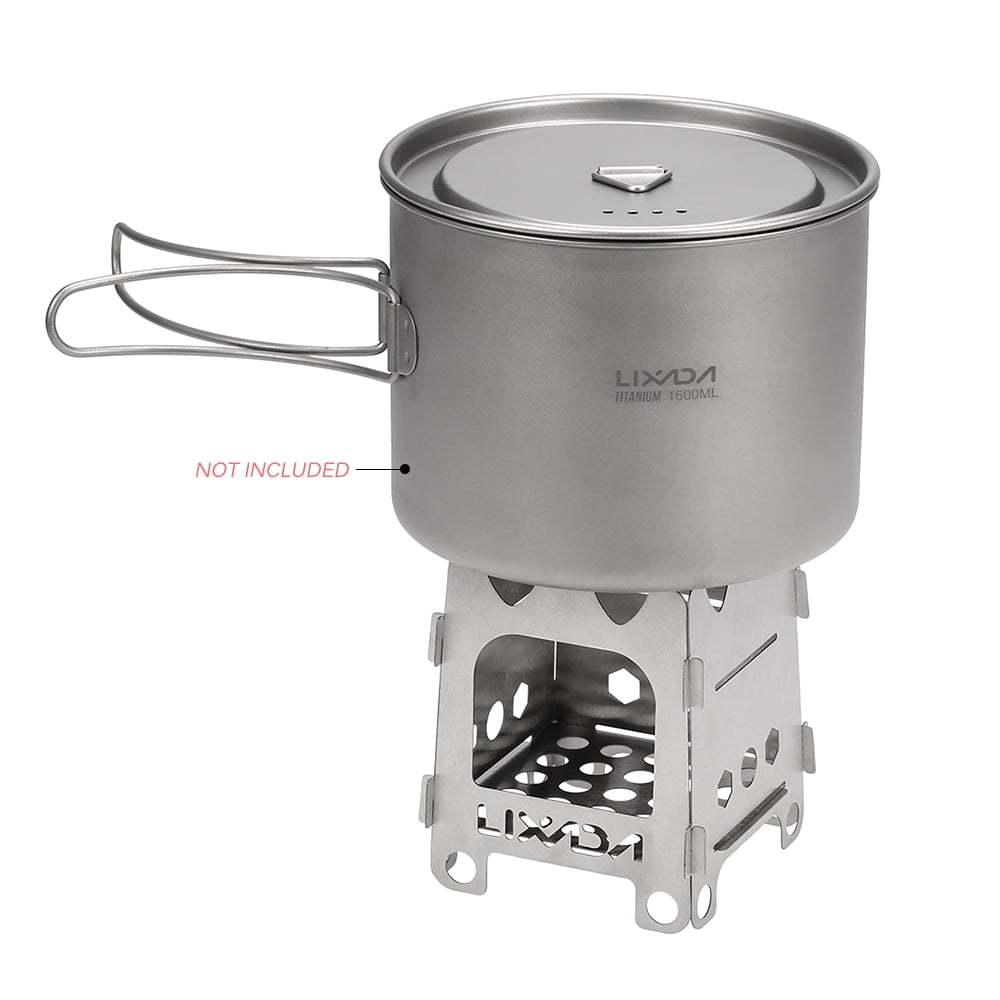 Titanium Outdoor Camping Stove Portable  Folding Wood Stove Pocket Stove Camping Fishing Hiking