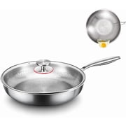 Titanium Pan, 2026 Upgraded Non-Stick Titanium Frying Pan with Lid, Scratch-Resistant Cookware for Fast and Even Heating, Compatible with All Cooktops 11 Inches