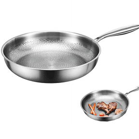 Titanium Pan, Nonstick Frying Pans, Titanium Hammered Pan Pro, Uncoated Titaniums Frying Pans, Scratch-Resistant Fast and Even Heating Cooking Tool for All Stovetops