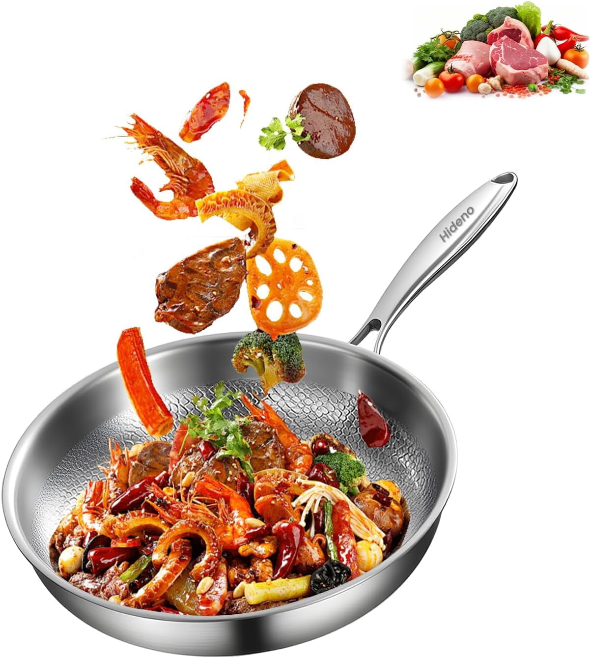 Titanium Pans for Cooking, Non Stick Frying Pan with Lid,  Dishwasher Safe Oven Safe Cookware for All Stovetops
