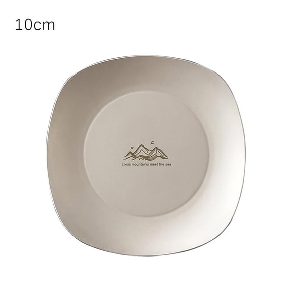 Titanium Plates Set for Camping Lightweight Stackable Dinner Plates for Outdoor Picnic BBQ Travel RV Rustproof
