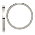 thumbnail image 1 of Titanium Polished 2.8mm Hinged Hoop Earrings 30x30mm Wide 2.8mm Thick Hoop Earring for Women, 1 of 2