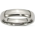 thumbnail image 1 of Titanium Polished 5mm Half Round Band (Size 9.5) Made In China tb159-9.5, 1 of 5