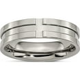 thumbnail image 1 of Titanium Polished 6mm Grooved Band (Size 6) Made In China tb165-6, 1 of 5