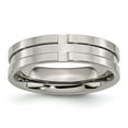 thumbnail image 1 of Titanium Polished 6mm Grooved Band, 1 of 8