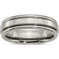 thumbnail image 1 of Titanium Polished 6mm Grooved Edge Band (Size 10) Made In China tb39-10, 1 of 5