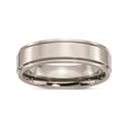 thumbnail image 1 of Titanium Polished 6mm Ridged Edge Band (Size 6) Made In China tb34-6, 1 of 6