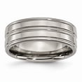 thumbnail image 1 of Titanium Polished 8mm Grooved Band (Size 11) Made In United States tb57-11, 1 of 4
