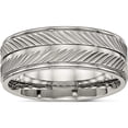 thumbnail image 1 of Titanium Polished 8mm Grooved Band (Size 8) Made In China tb449-8, 1 of 5