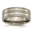 thumbnail image 1 of Titanium Polished 8mm Grooved Band, 1 of 6