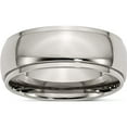 thumbnail image 1 of Titanium Polished 8mm Ridged Edge Band (Size 8) Made In China tb24-8, 1 of 5