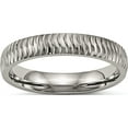 thumbnail image 1 of Titanium Polished And Textured 4mm Band (Size 13) Made In China tb454-13, 1 of 6