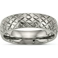 thumbnail image 1 of Titanium Polished And Textured 6mm Band (Size 12) Made In China tb458-12, 1 of 5