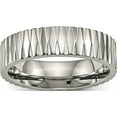 thumbnail image 1 of Titanium Polished And Textured 6mm Band (Size 8) Made In China tb460-8, 1 of 5