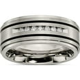 thumbnail image 1 of Titanium Polished/Brushed Enameled 1/4Ct Tw. Diamond 9mm Band (Size 8.5) Made In China tb437a-8.5, 1 of 5