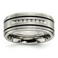 thumbnail image 1 of Titanium Polished/Brushed Enameled 1/4ct tw. Diamond 9mm Band Size: 10; for Adults and Teens; for Women and Men, 1 of 7