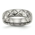 thumbnail image 1 of Titanium Polished Diamond Cut 6mm Band, 1 of 7