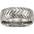 thumbnail image 1 of Titanium Polished Diamond Cut 8mm Band (Size 7.5) Made In China tb455-7.5, 1 of 5