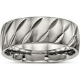 thumbnail image 1 of Titanium Polished Diamond Cut 8mm Band (Size 8) Made In China tb456-8, 1 of 5