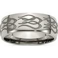 thumbnail image 1 of Titanium Polished Flame Laser Design 8mm Band (Size 11.5) Made In China tb2t-11.5, 1 of 5