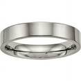 thumbnail image 1 of Titanium Polished Flat Comfort Back Ring, 1 of 7