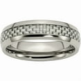 thumbnail image 1 of Titanium Polished Grey Carbon Fiber Inlay 6mm Band, 1 of 7
