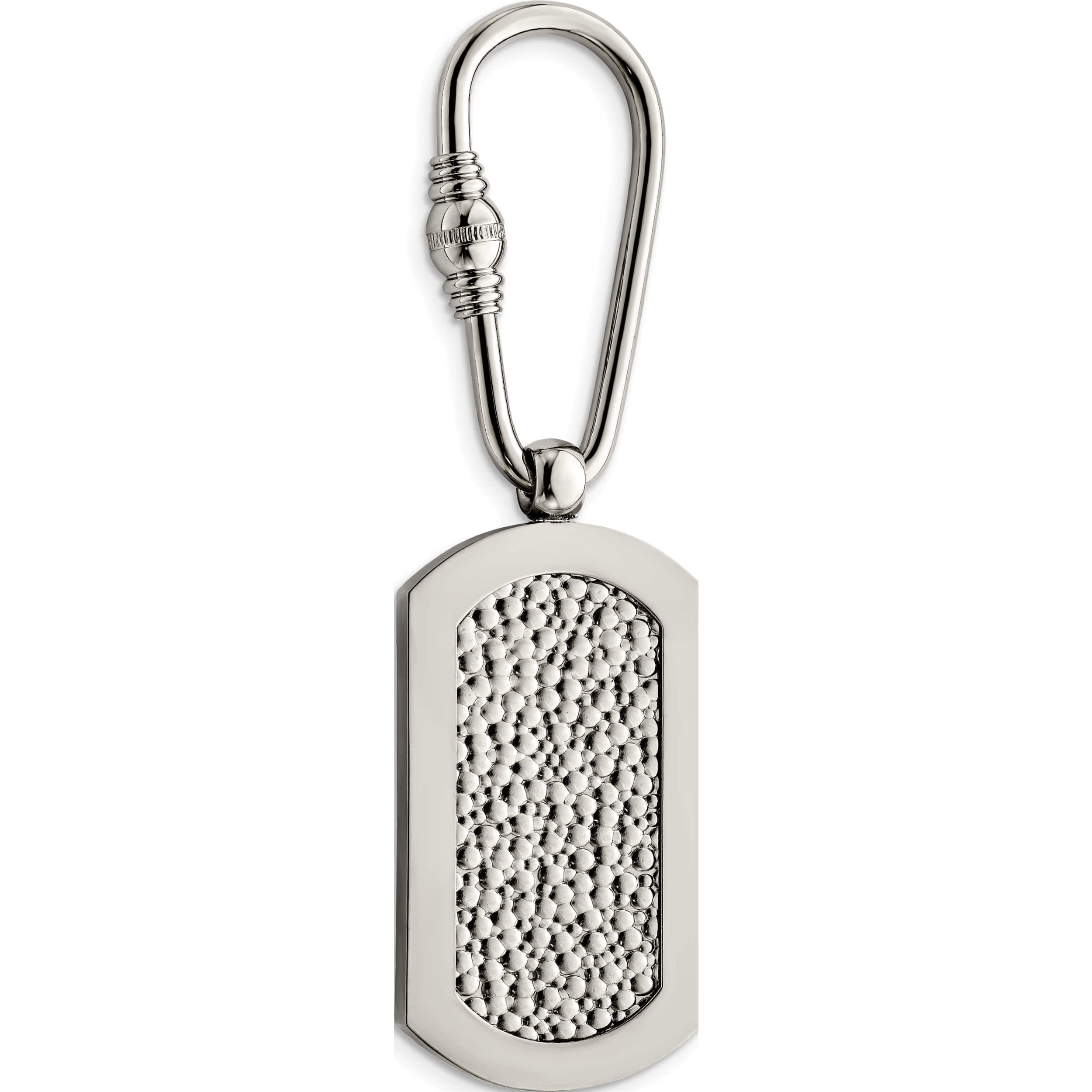 Titanium Polished Pebble Textured Key Ring Made In China tbk100