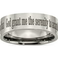 thumbnail image 1 of Titanium Polished Serenity Prayer Laser Design 8mm Flat Band (Size 8) Made In China tb3g-8, 1 of 5