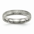 thumbnail image 1 of Titanium Polished Textured Ring Size: 8; for Adults and Teens; for Women and Men, 1 of 6