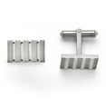 thumbnail image 1 of Titanium Polished and Brushed Stripes Cuff Links, 1 of 6