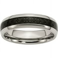 thumbnail image 1 of Titanium Polished w/Black Carbon Fiber Inlay 6mm Band, 1 of 11