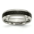 thumbnail image 1 of Titanium Polished w/Black Carbon Fiber Inlay 6mm Band, 1 of 6