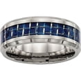 thumbnail image 1 of Titanium Polished w/ Blue Carbon Fiber Inlay Band, 1 of 5