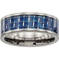 thumbnail image 1 of Titanium Polished w/ Blue Carbon Fiber Inlay Band, 1 of 6