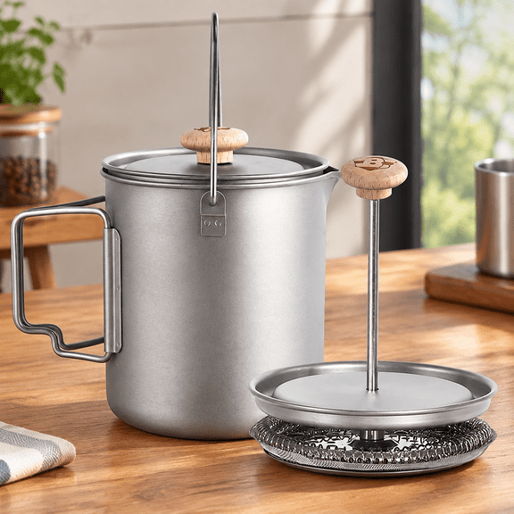 Titanium Pot 750ml, Coffee French Press