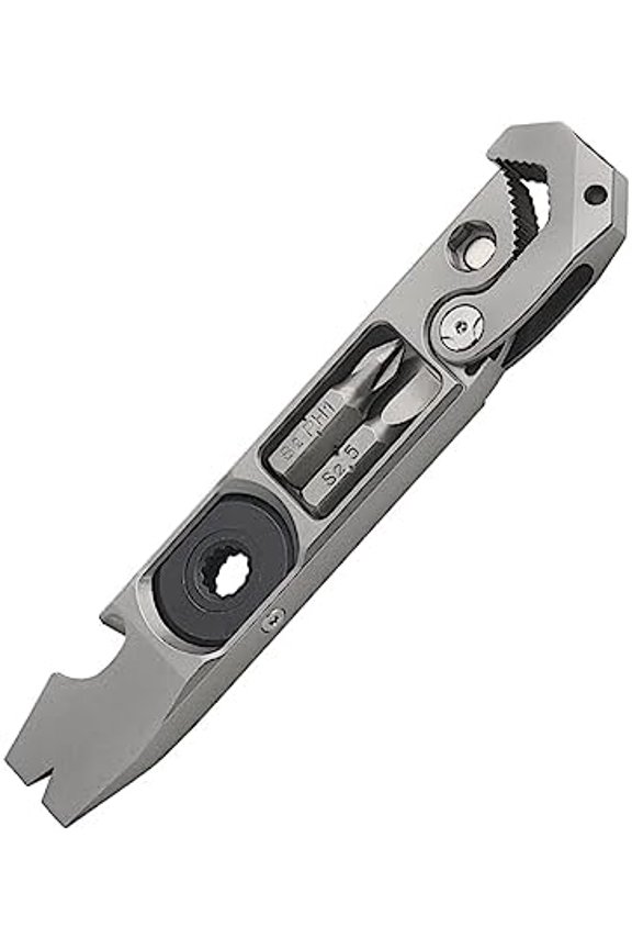 Titanium Pry Bar,Nail Puller,0.25inch Ratchet Wrench, Multi-functional Pry Bar,EDC Tools, Bottle Opener$$Tools & Hardware Other