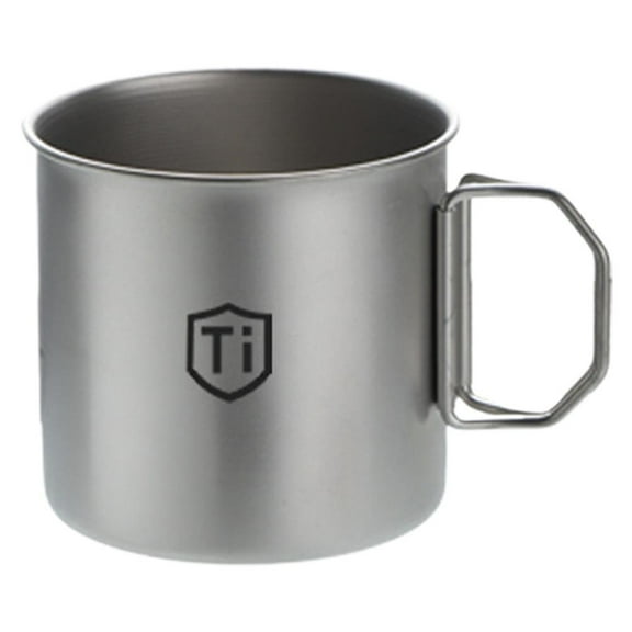Titanium Purification Folding Cup, Camping Portable Mug with Foldable Handle Office Cups, Home Outdoor Coffee-Cup