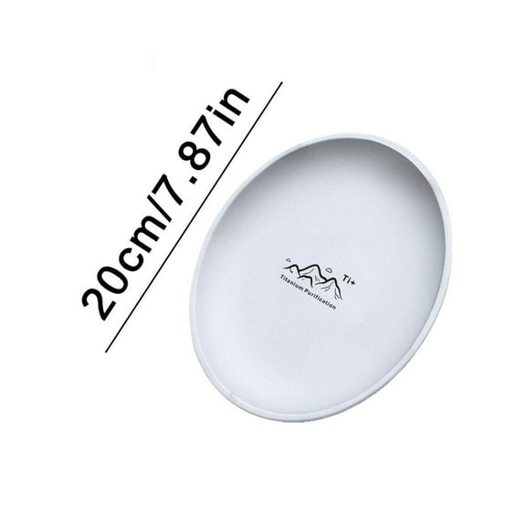 Titanium-Purified Stainless Steel Plate Lightweight Antibacterial Camping Tableware for Outdoor Picnics and Daily Meals