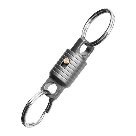 Titanium Quick Release Keychain Heavy-Duty Detachable Clip, Anti-Lost EDC Key Holder Ring for Men Women