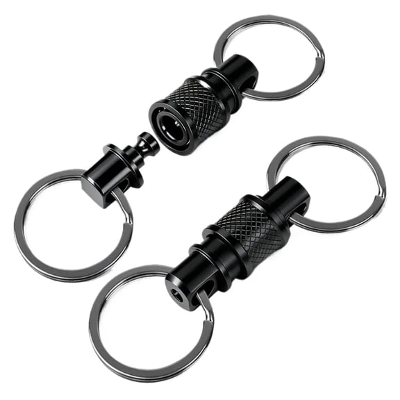 Titanium Quick Release Keychain, One-Hand Detachable Magnetic Connector for Car Keys, USB Drives, and EDC Gear2pcs