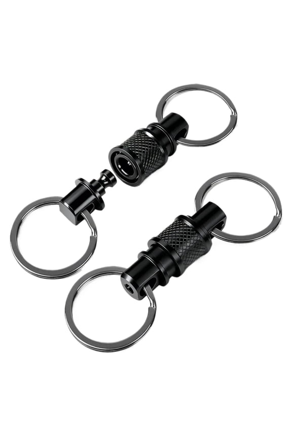 Titanium Quick Release Keychain, One-Hand Detachable Magnetic Connector for Car Keys, USB Drives, and EDC Gear2pcs