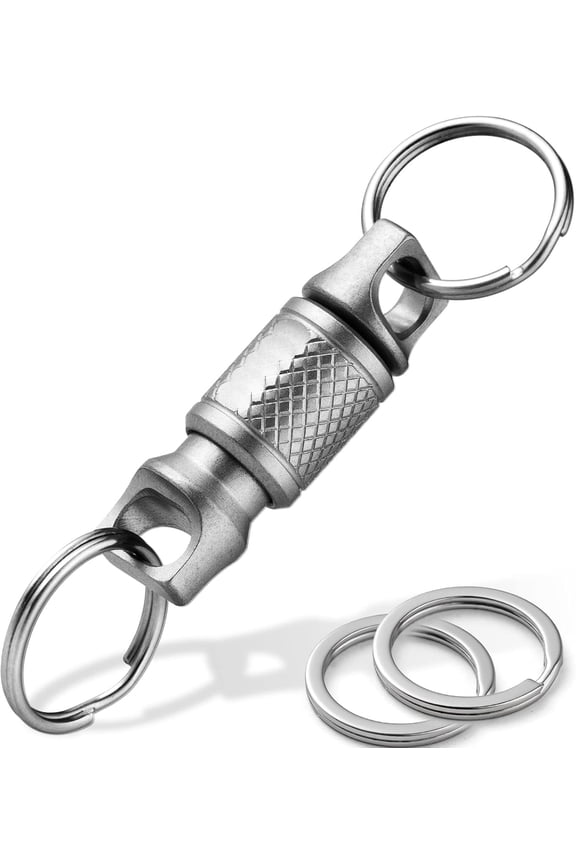 Titanium Quick Release Keychain, Retractable Key Chain Detachable Keychain Clip,Pull Apart Key Rings for Men Women