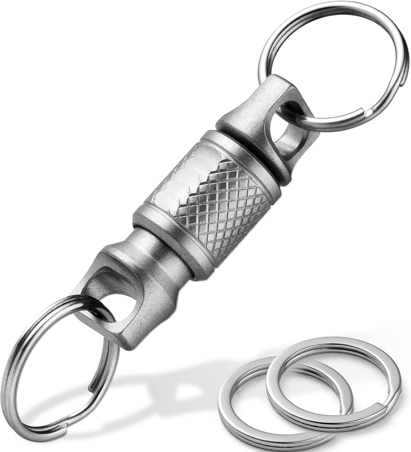 Titanium Quick Release Keychain, Retractable Key Chain Detachable Keychain Clip，Pull Apart Key Rings for Men Women