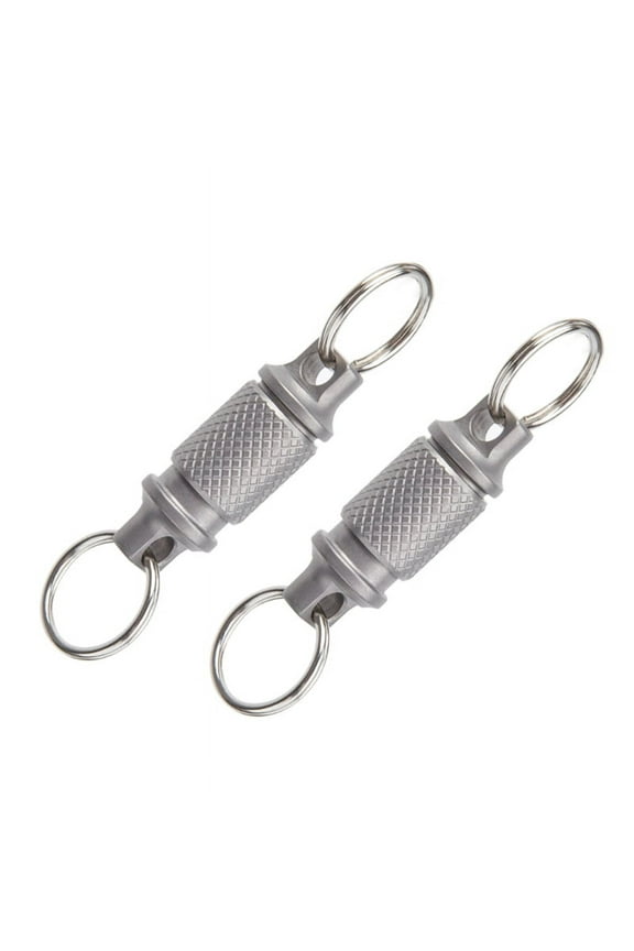 Titanium Quick Release Swivel Keychain, Pull Apart Detachable Keychain Heavy Duty Car Key Holder 2Pcs