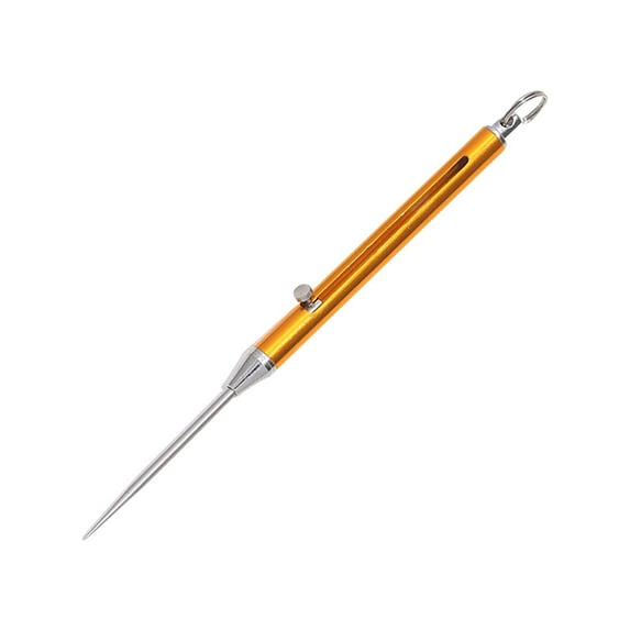 Titanium Retractable Toothpick Keychain, Portable Spring-Loaded Toothpick Tool for Camping, Travel, 1-Pack