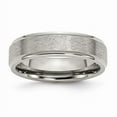thumbnail image 1 of Titanium Ridged Edge 6 mm Satin & Polished Band - Size 13, 1 of 1