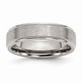 thumbnail image 1 of Titanium Ridged Edge 6 mm Satin & Polished Band - Size 7, 1 of 1