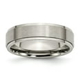 thumbnail image 1 of Titanium Ridged Edge 6mm Brushed Polished Band - Size 11.5, 1 of 2