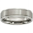 thumbnail image 1 of Titanium Ridged Edge 6mm Brushed and Polished Band, 1 of 12
